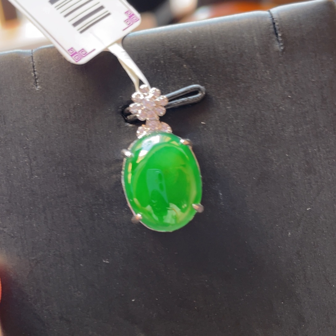 翡翠银S925镶嵌颈饰