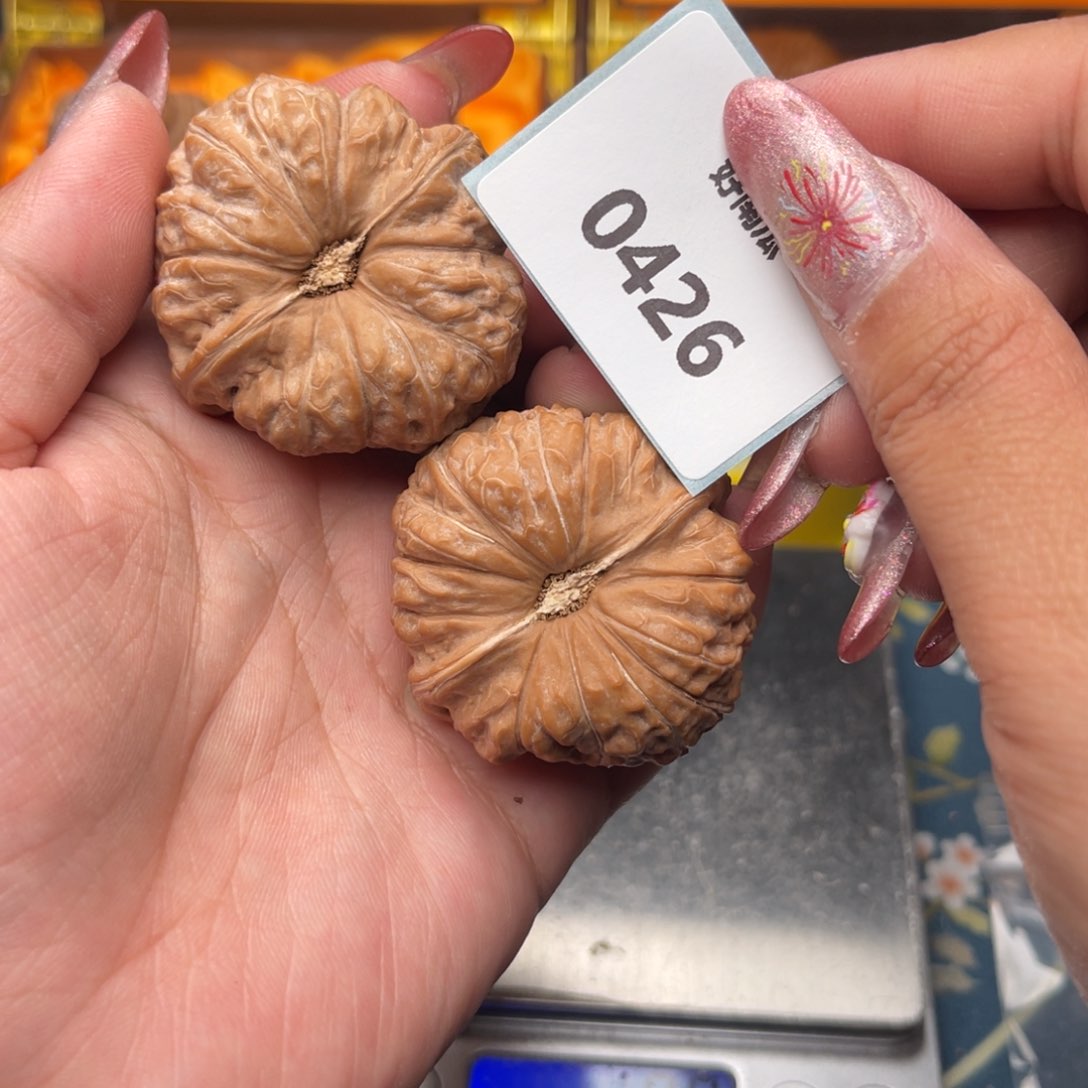 文玩核桃把件程*航南瓜墩43.0426