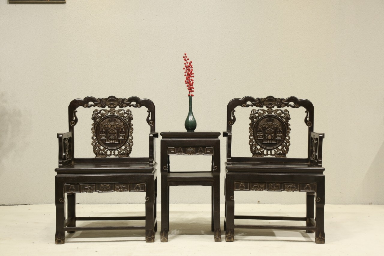 椅子摇椅太师椅复古雕花家用圈椅客厅桌椅官帽椅围椅新中式古典