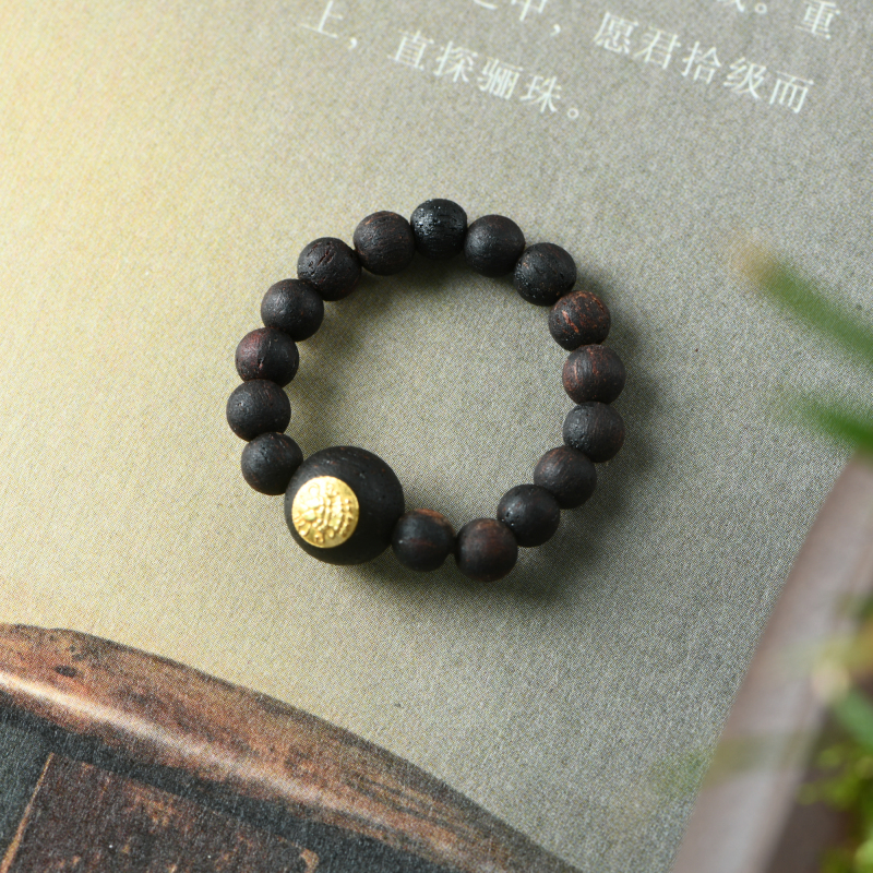 缅甸小叶降真香0.4度母戒指