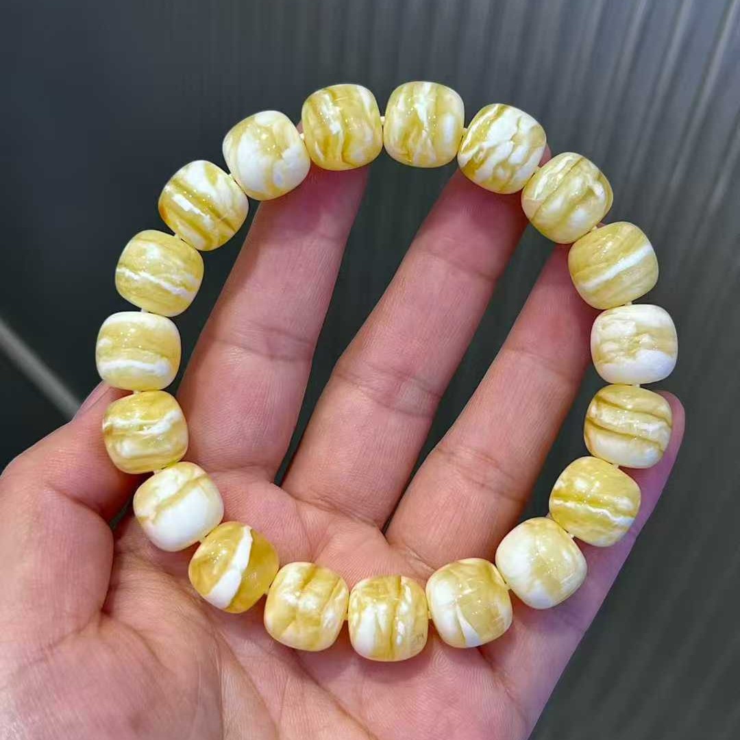 同料12mm虎皮金妖花纹 颗颗妖虎皮纹路特色蜡质润20g