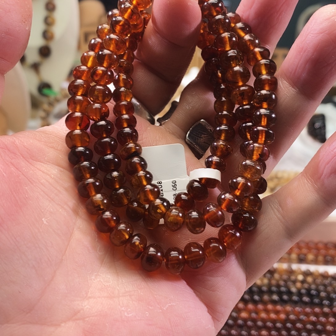 琥珀未镶嵌裸石血珀108 7+