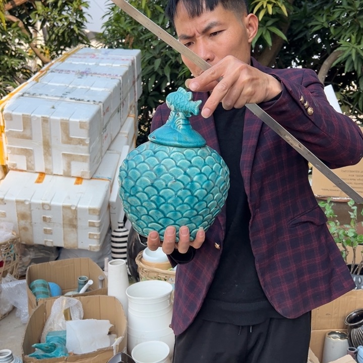 瓶高度27厘米口径7厘米微瑕捡漏