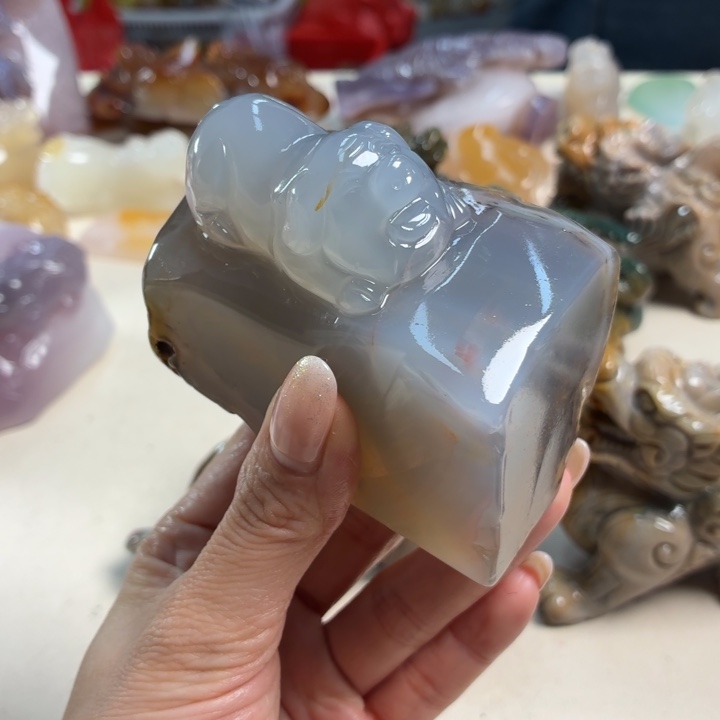 玛瑙/玉髓未镶嵌吊坠(不含链)