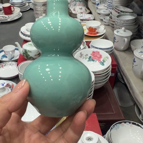 醴陵高温瓷葫芦小瓶