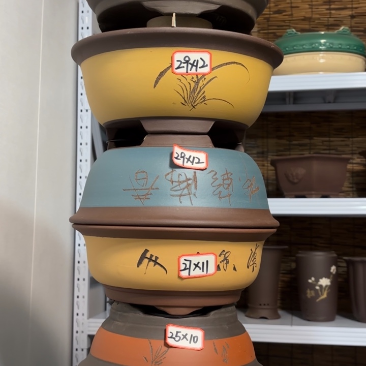 紫砂花盆100-6。        