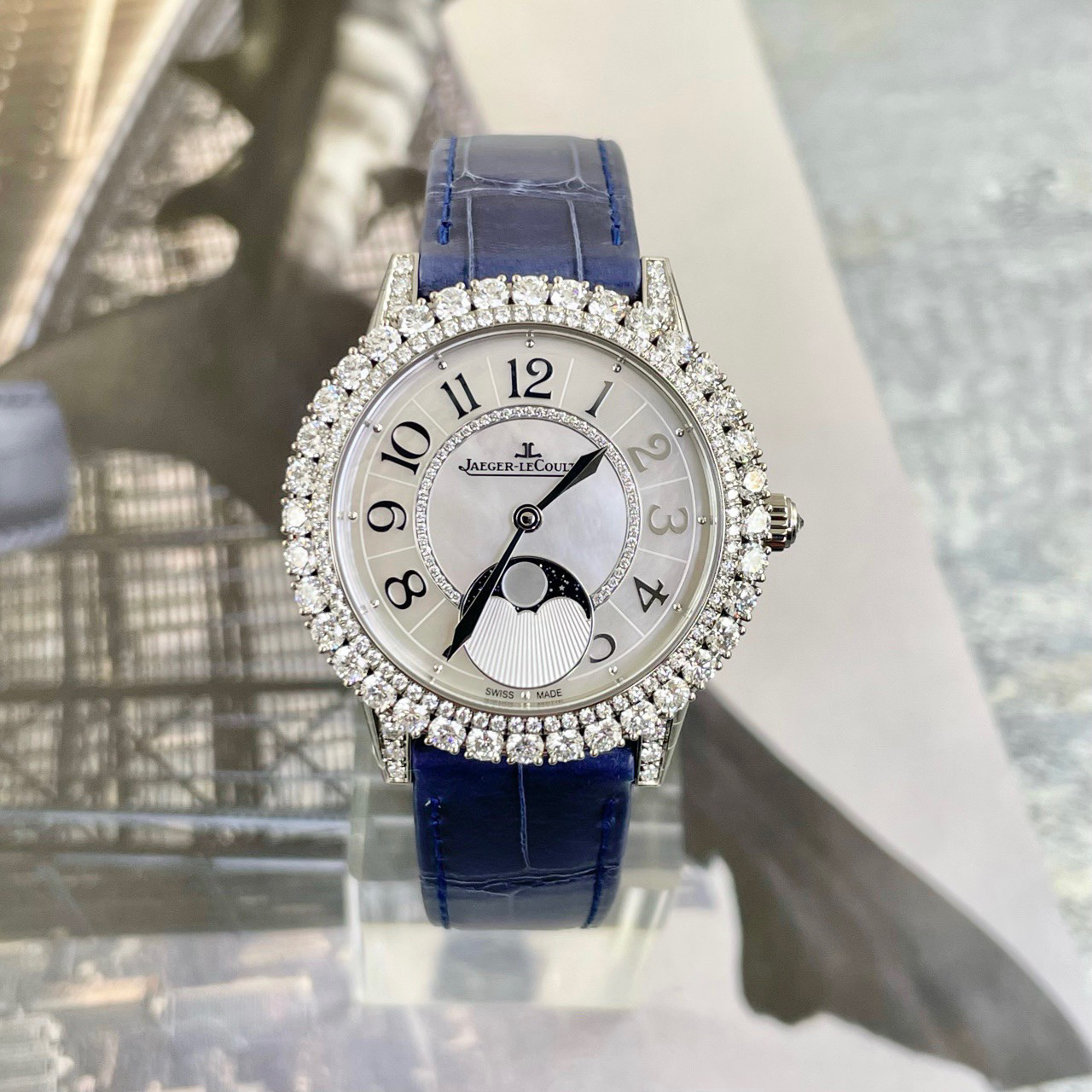 99新 Jaeger-LeCoultre/积家 23年全套 36mm 3523570 白金 原镶钻