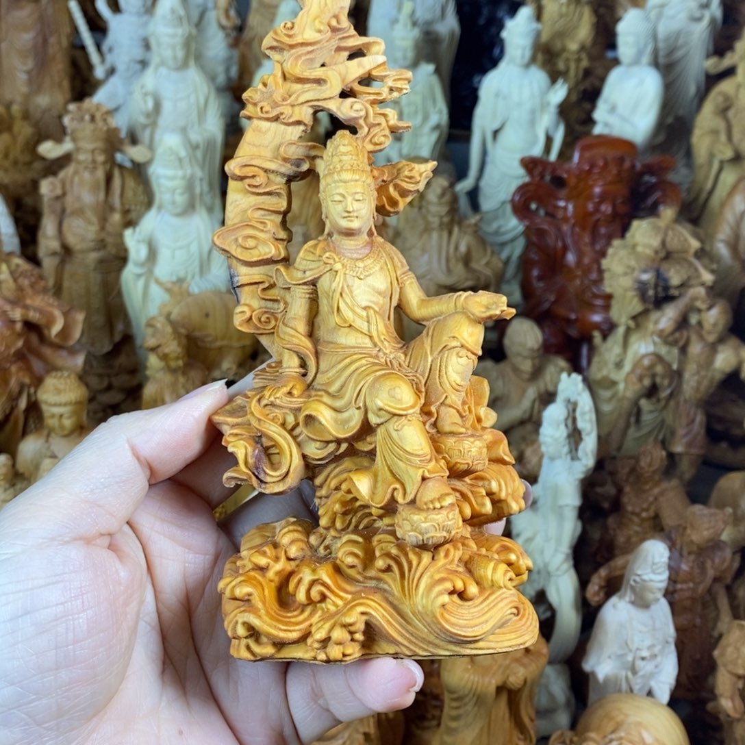 木1水月自在观音16高崖柏树结