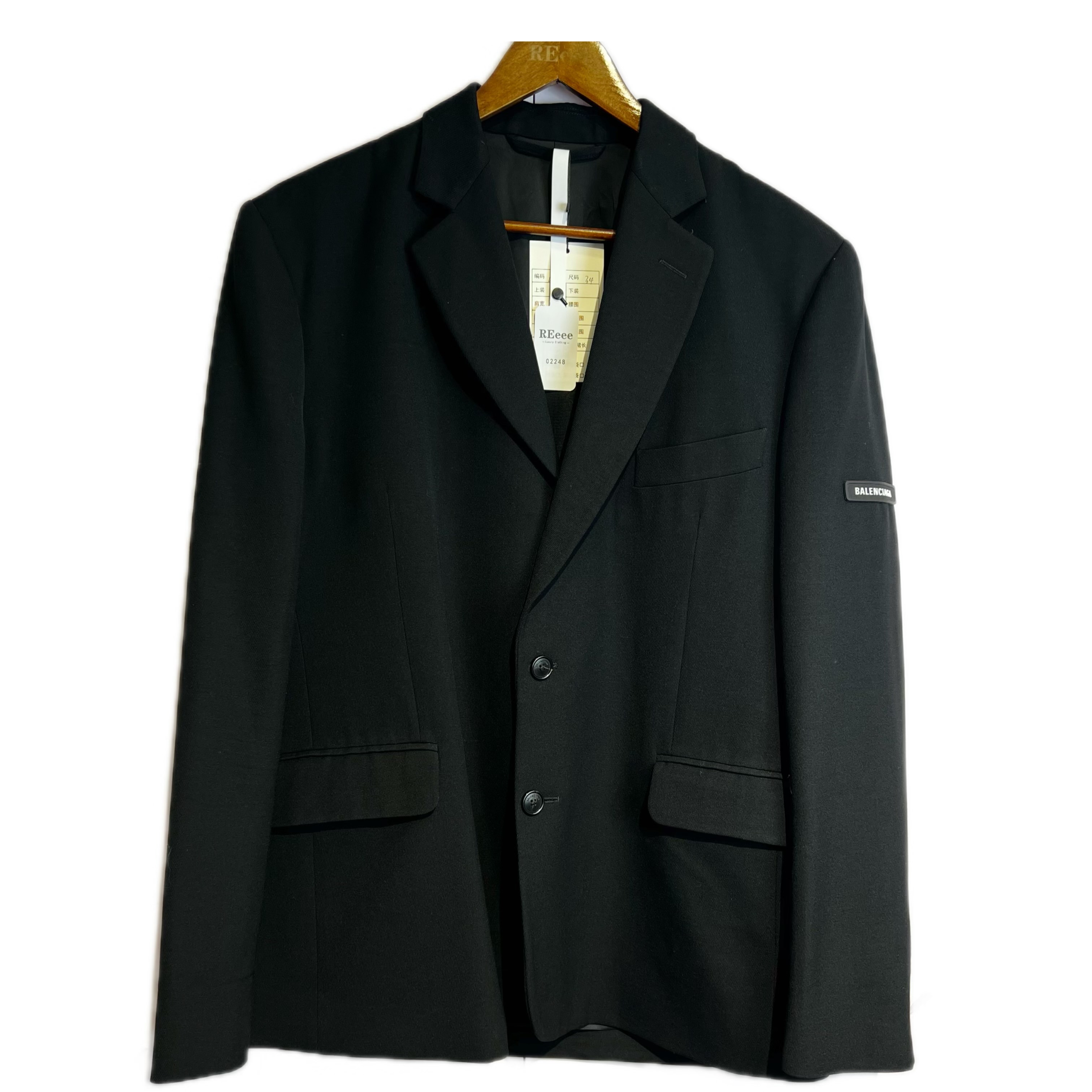 99新 Balenciaga/巴黎世家 02248 纯色单排扣休闲西装外套 34码