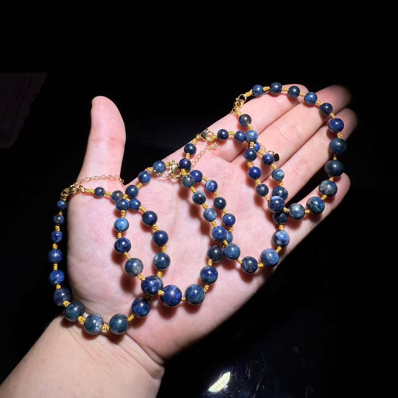 天然辰砂【皇后甄选】辰砂DIY 星际蓝脚链-多样性发其一