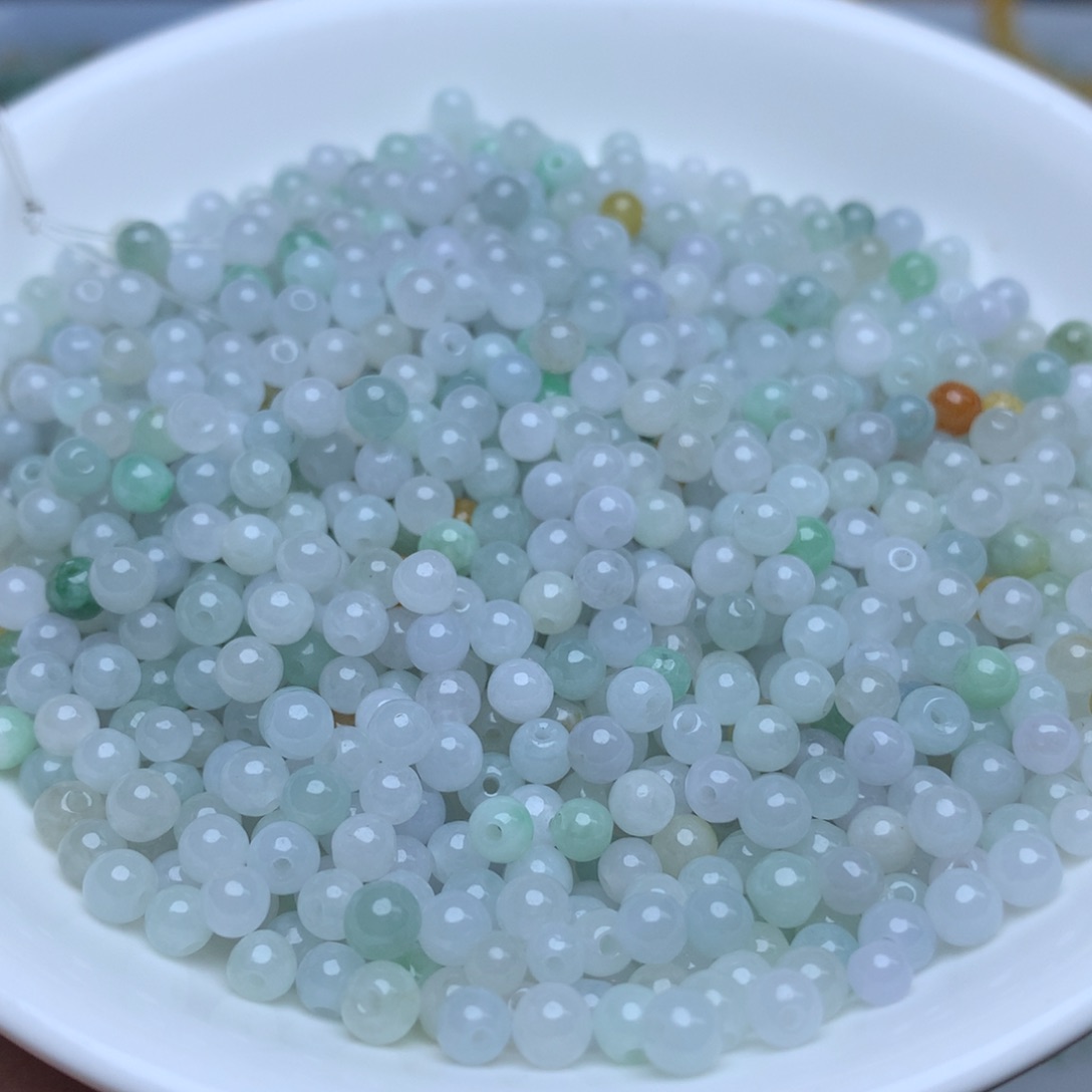 【闪购商品】翡翠手链未镶嵌卡3.8冰绿白100个