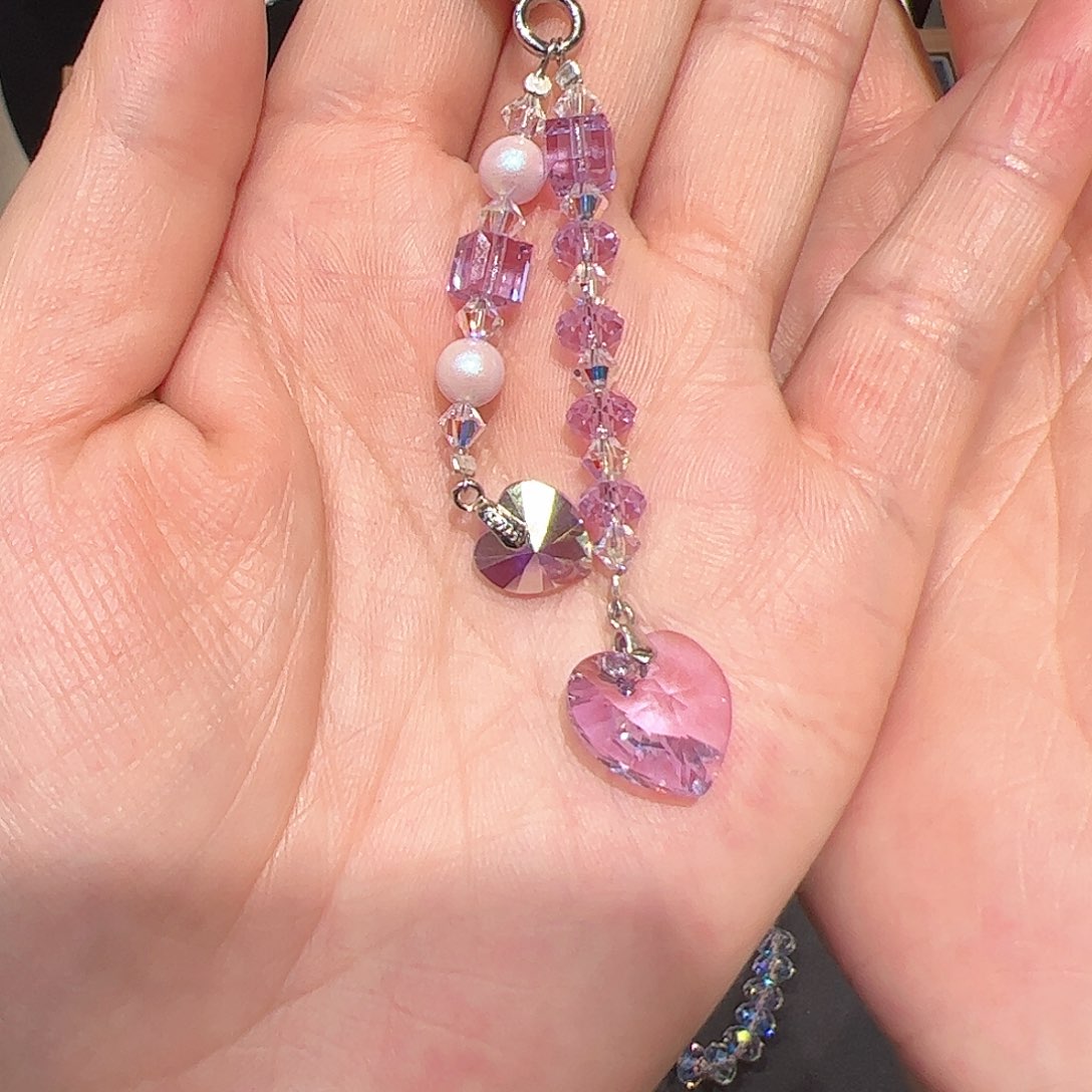 布艺非金属紫色爱心