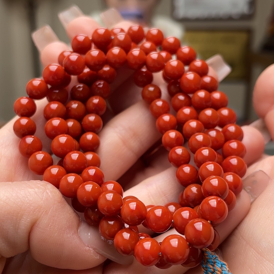 南红玛瑙手链未镶嵌N****?