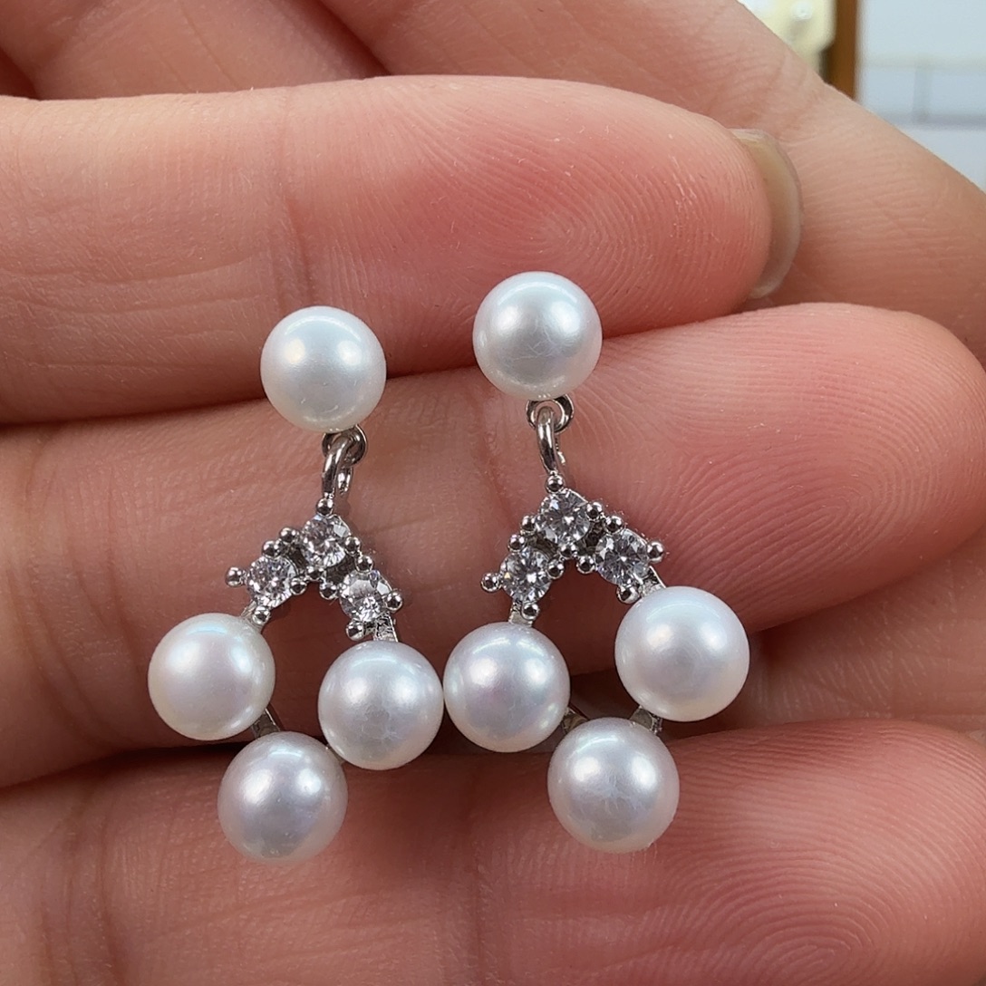 淡水珍珠耳饰未镶嵌