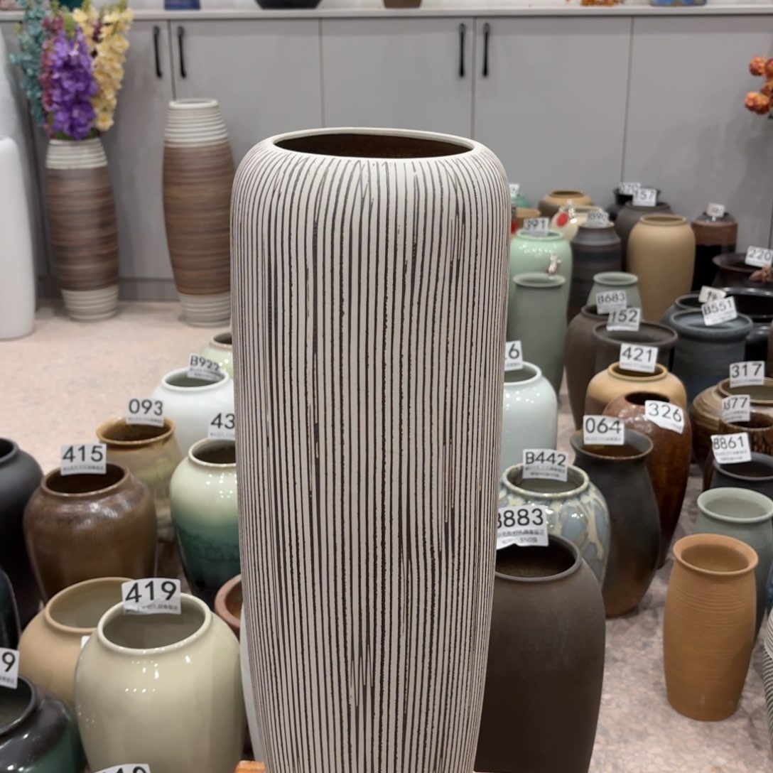 摆件景德镇陶瓷花瓶高50口11.5