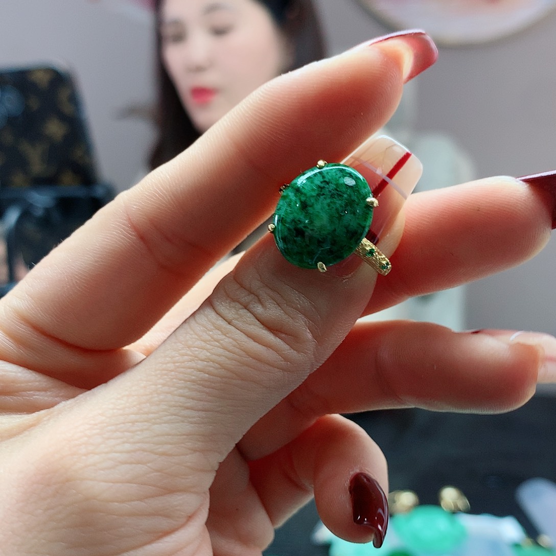 【闪购商品】翡翠戒指银S925镶嵌，