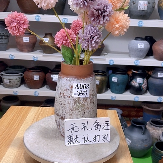 红陶手工制作工艺花盆