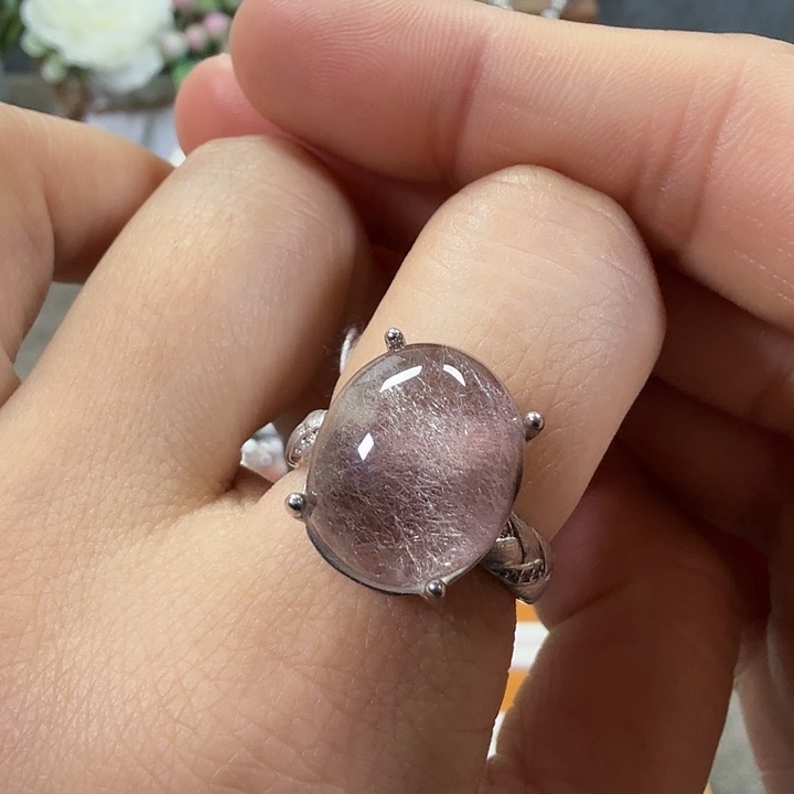 戒指水晶银S925镶嵌
