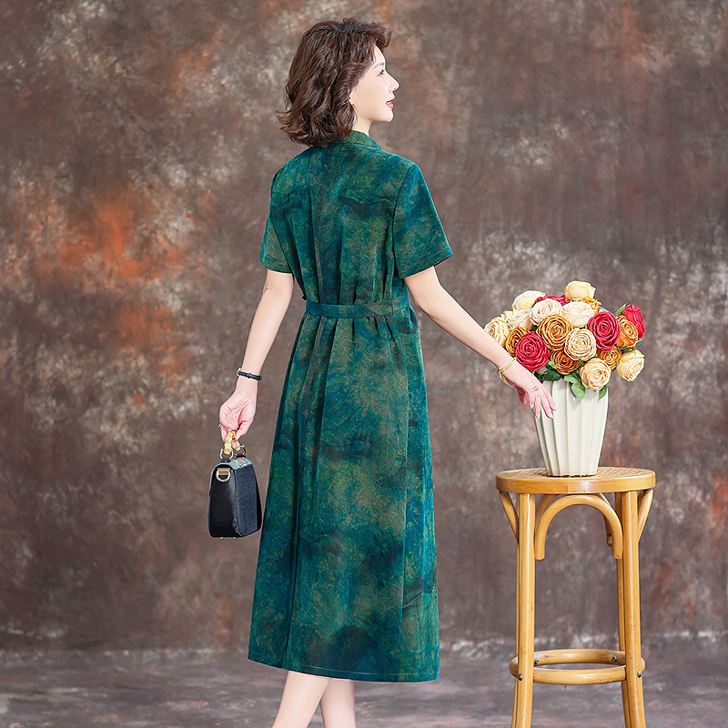 齐黛香云纱高端品牌连衣裙女2025新款新中式洋气减龄妈妈真丝裙子