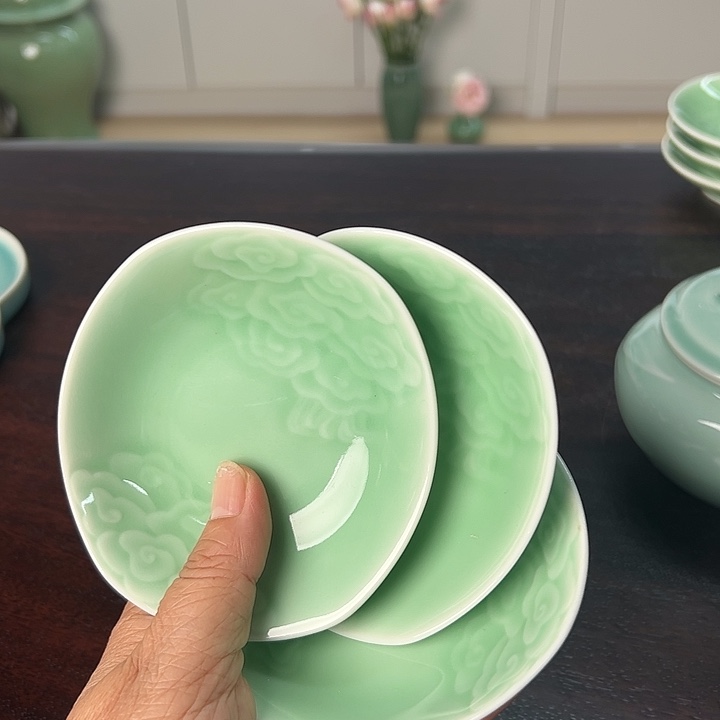 龙泉云间青瓷小米茶器