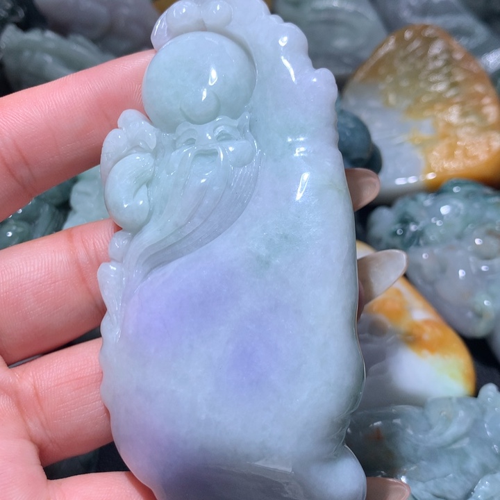 翡翠未镶嵌颈饰保真天然A货翡翠