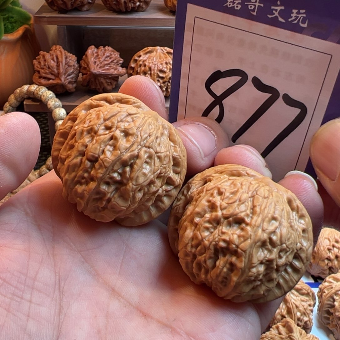 文玩核桃把件乾隆磨38.5尺寸877号