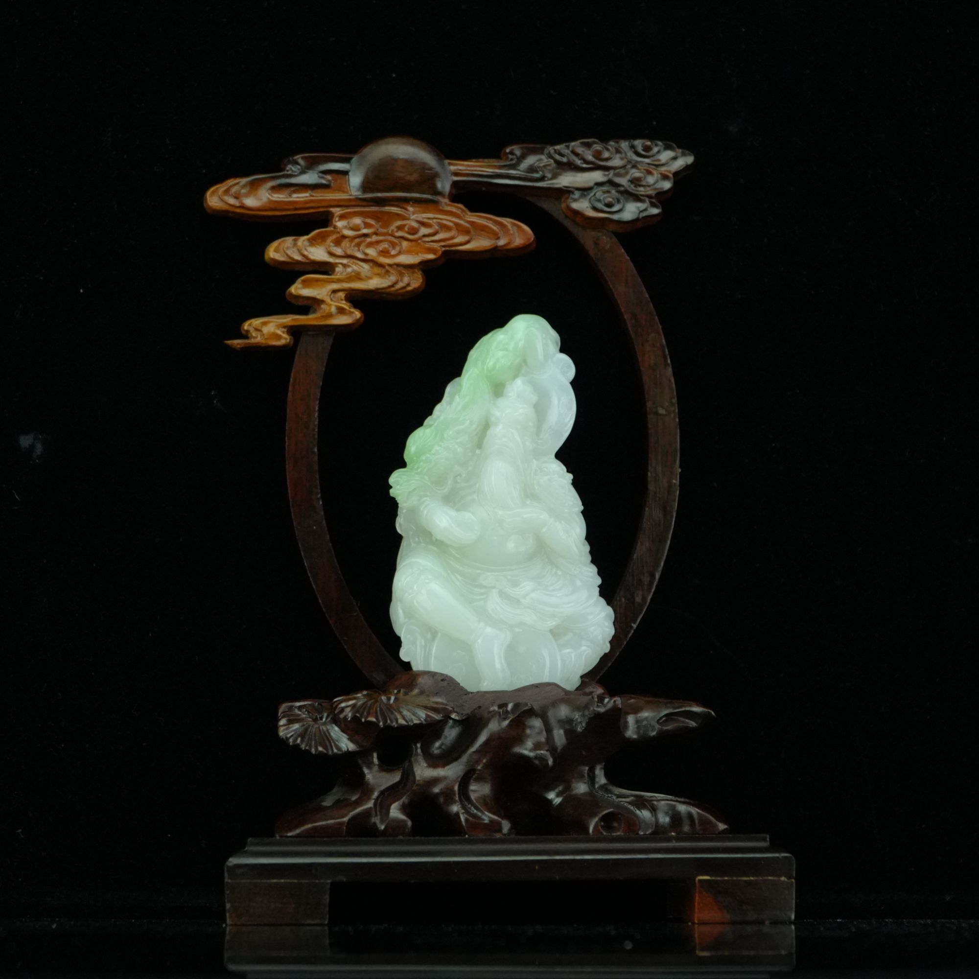 和田玉 翠青玉龙武财/朵云轩JZSW3038HC 