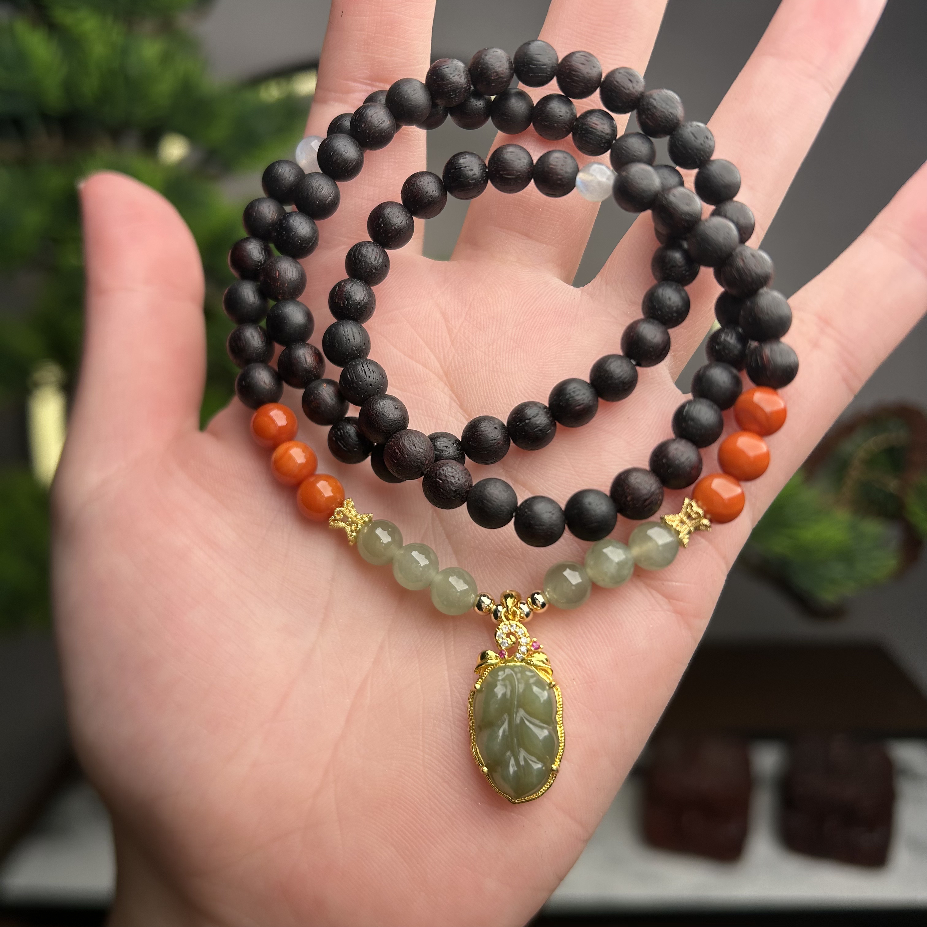 「一叶暴富」降真香项链十亩香6mm