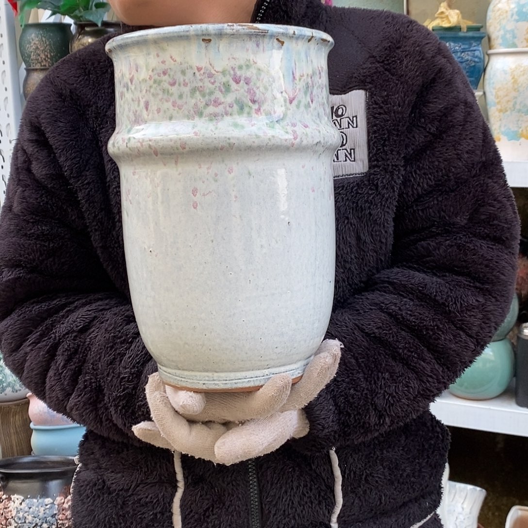 紫砂花盆口20高31瑕疵