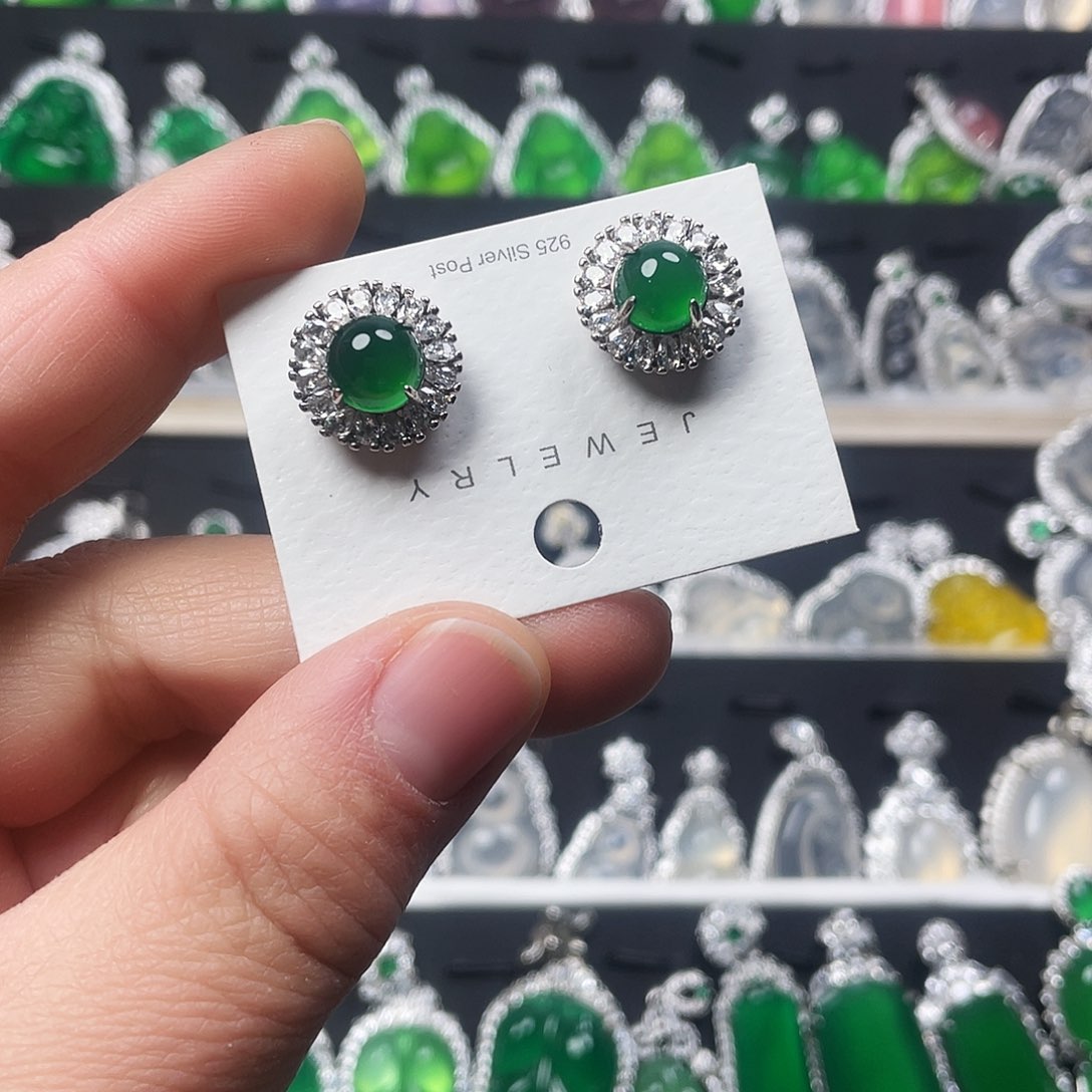 玛瑙/玉髓耳钉合金