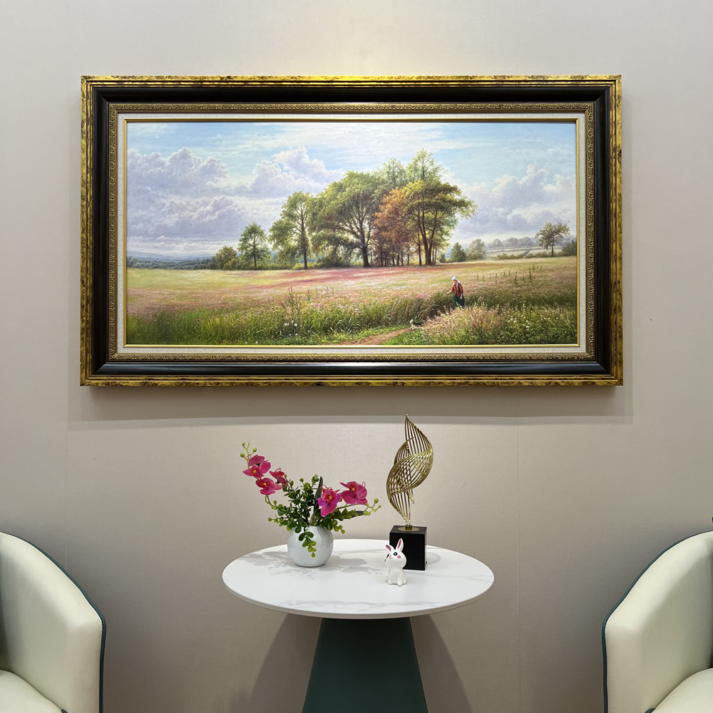 纯手绘风景油画客厅沙发背景墙餐厅书房装饰画办公室挂画
