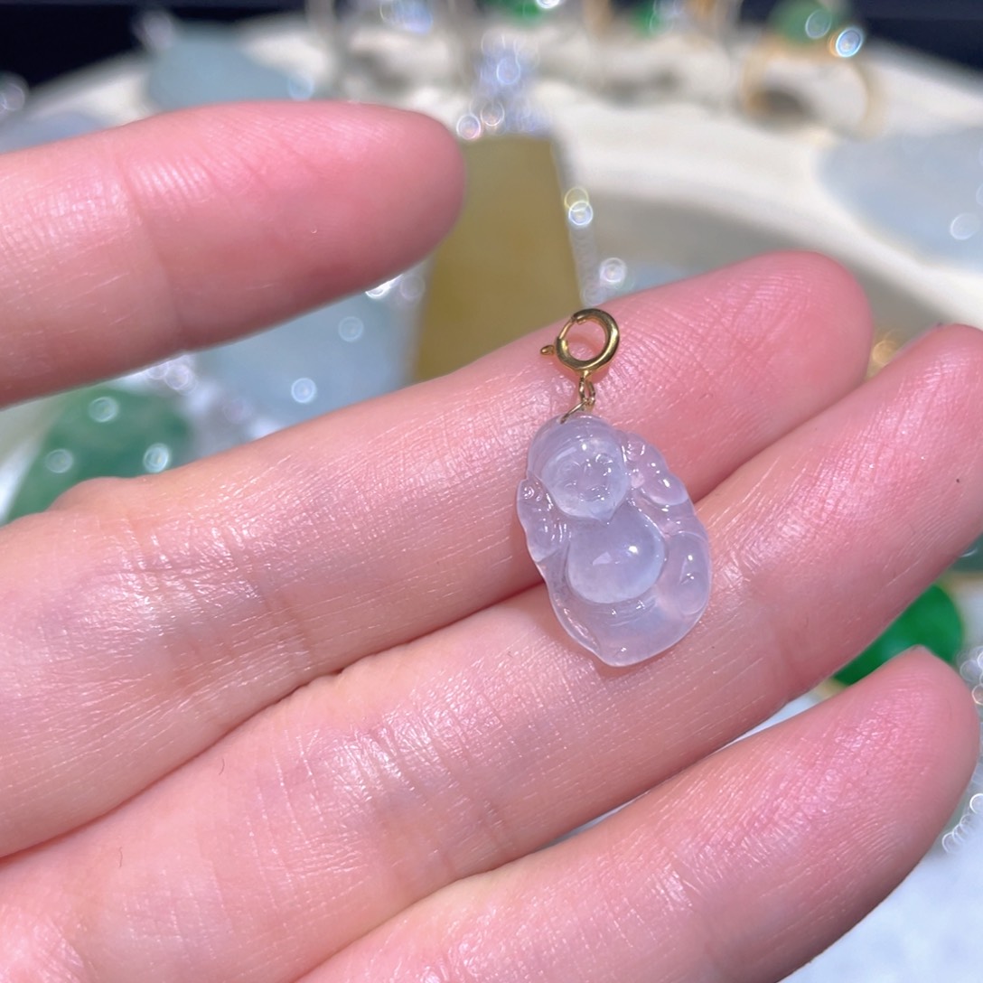 翡翠颈饰18K金镶嵌翡翠