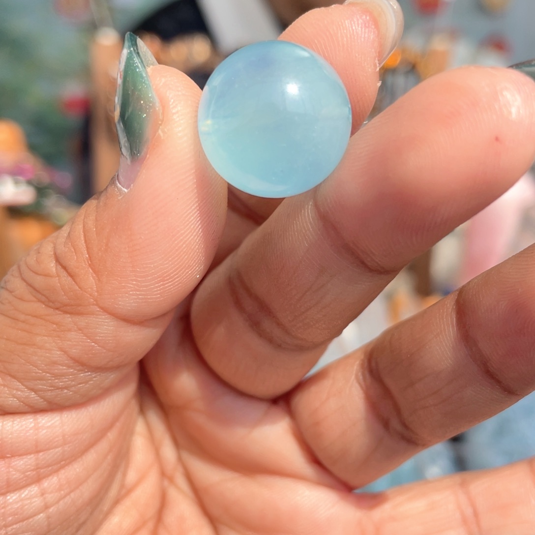 水晶手串未镶嵌17mm海蓝宝单珠多样性发其一