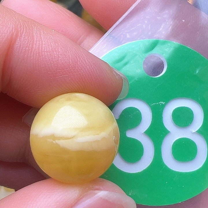 蜜蜡裸石未镶嵌金沙15m m