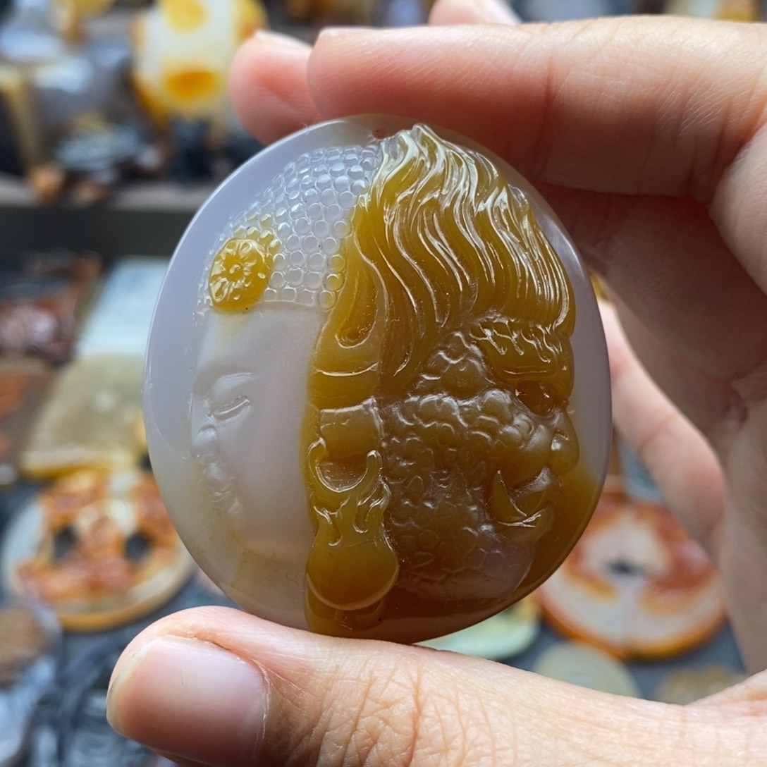 玛瑙/玉髓吊坠(不含链)未镶嵌