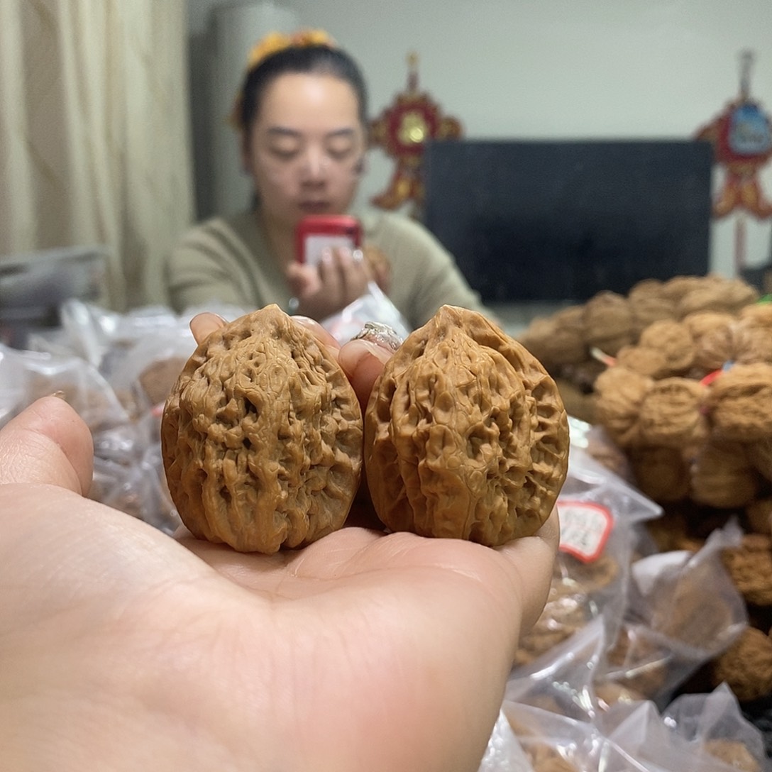 把件文玩核桃35金公子有黄