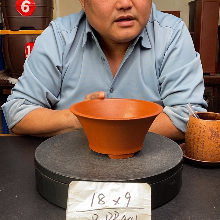 紫砂花盆货号一只PP441