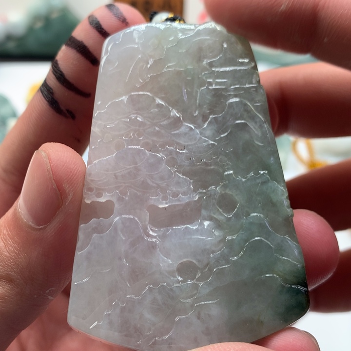 翡翠未镶嵌颈饰保真天然a货翡翠