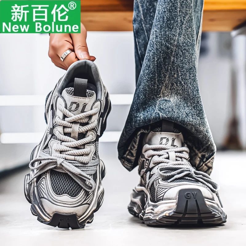 新百伦老爹鞋男款2025新款秋季防滑防臭透气爆款青少年休闲运动鞋