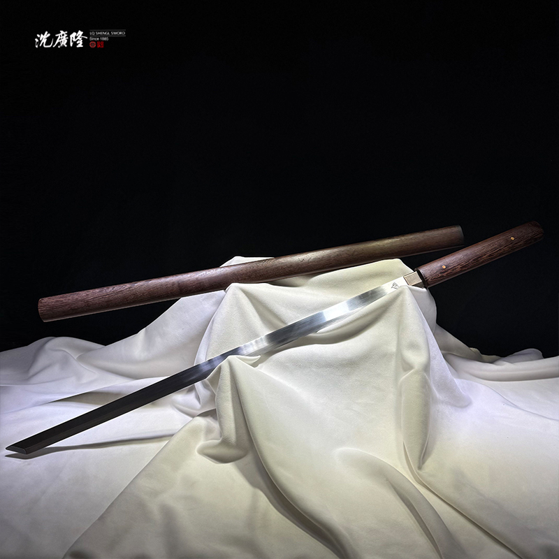 龙泉沈广隆-  疾风刀 鸡翅木 碳钢 宝剑 未开刃