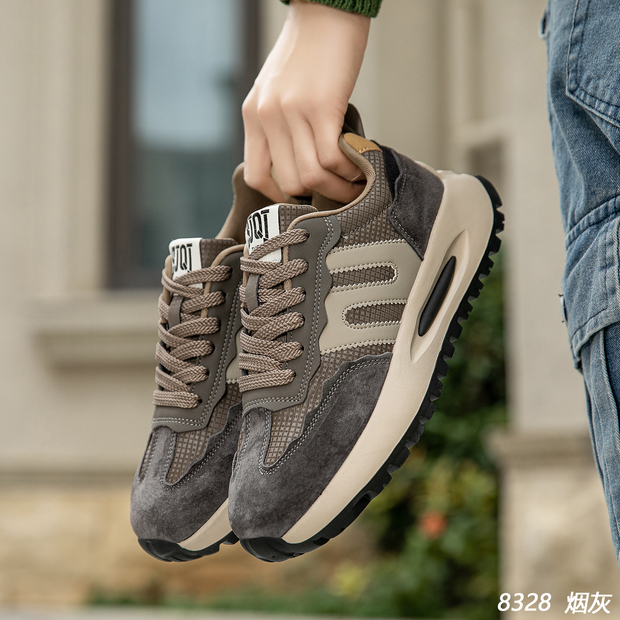 斯杰奇【8558】舒适男鞋复古透气时尚休闲时尚防滑阿甘鞋百搭男士