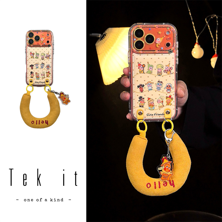 星星人哭娃透明气囊适用iPhone17pro手机壳16promax手提挂件15pro