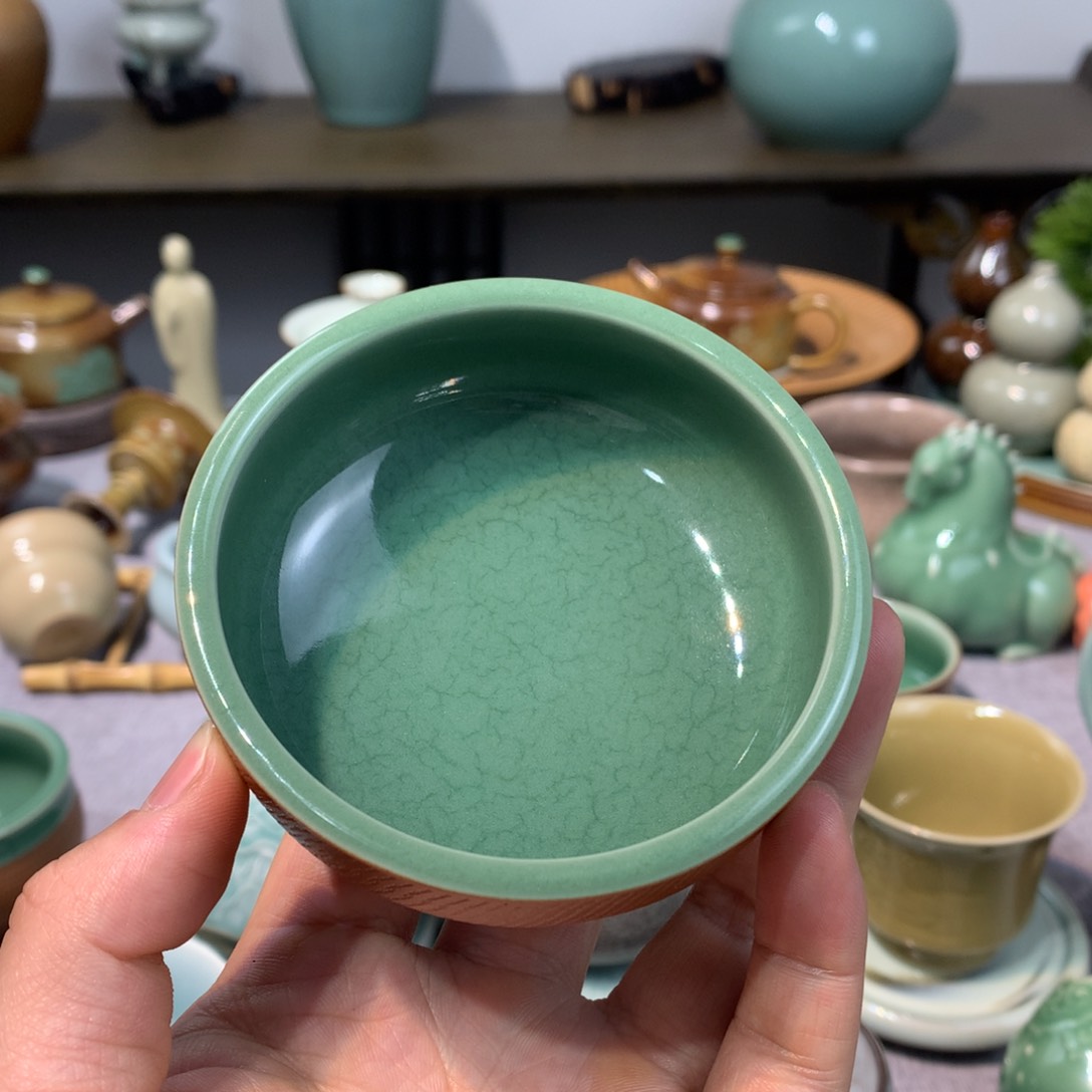 诸**遂龙泉青瓷手工普洱杯