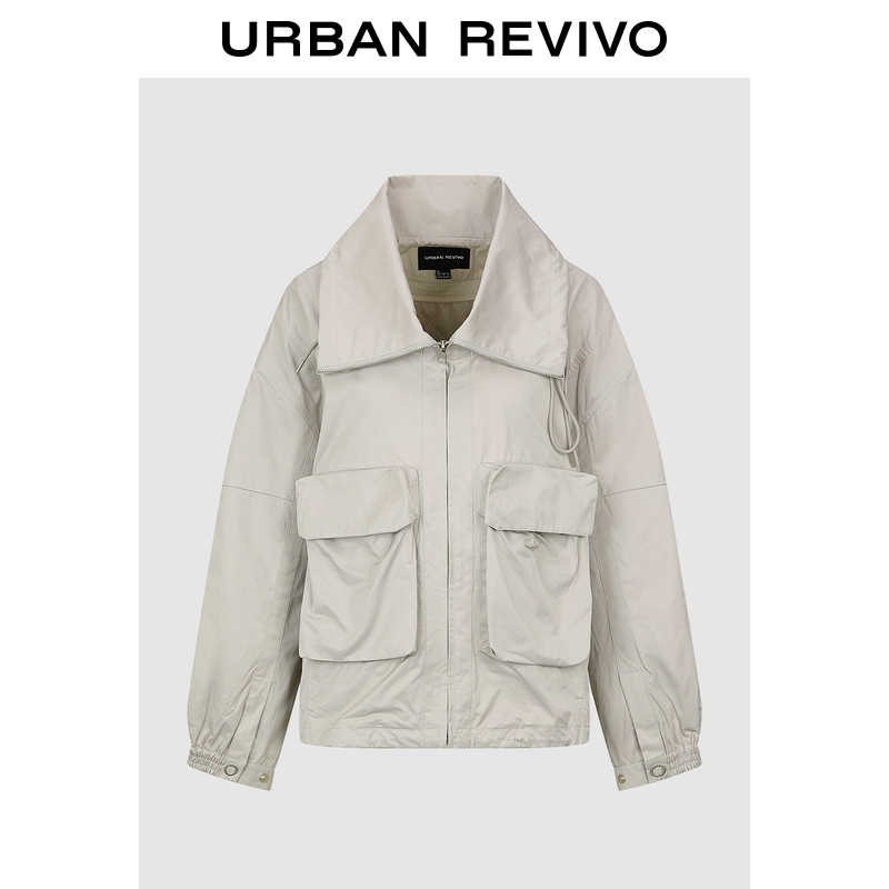 【HOT】UR2025冬季新款女装休闲口袋超宽松棉服外套UWJ150054
