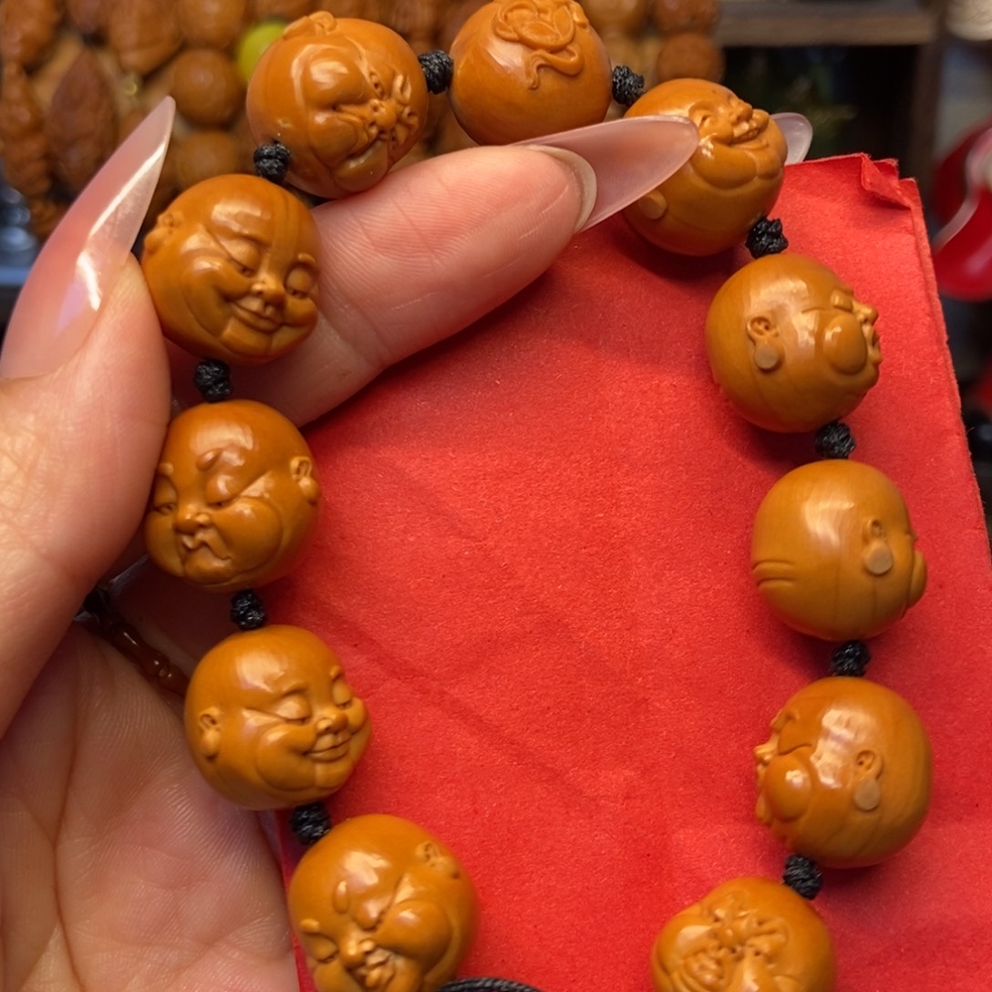 橄榄核手串/手链红油核百态人生