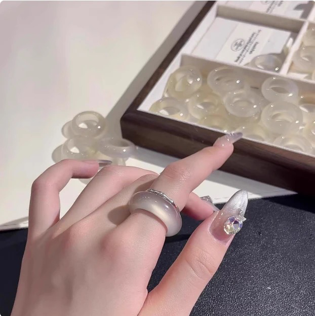 白月光指环女小众设计新中式简约饰品