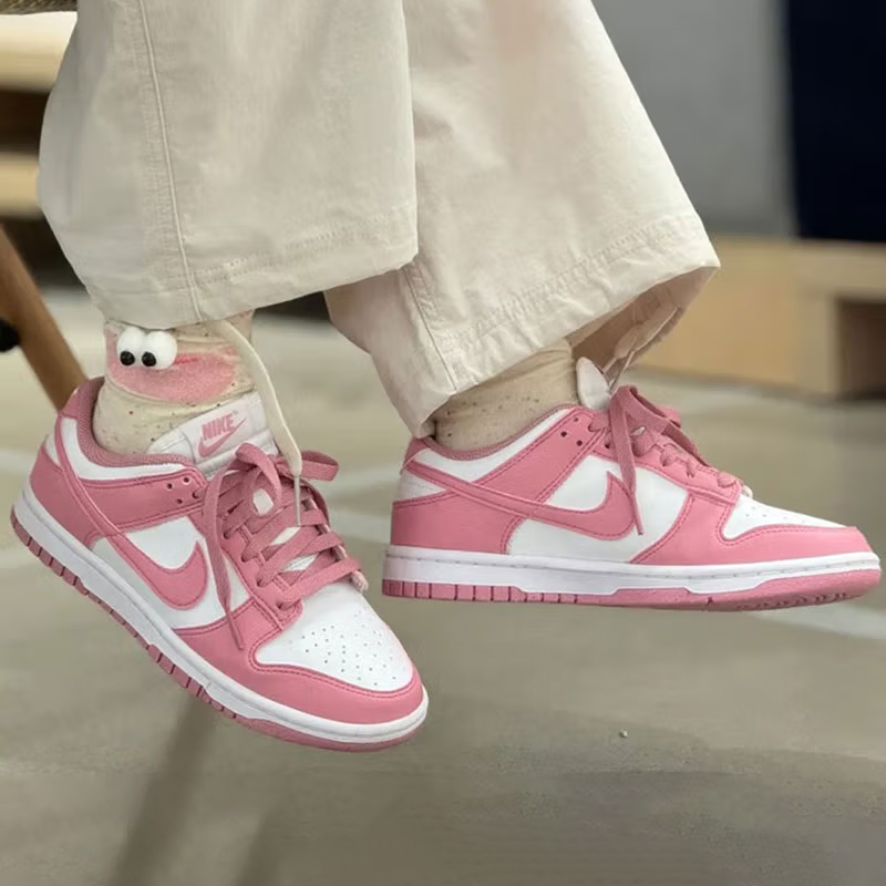 Nike耐克女鞋2025春DUNK粉白色运动鞋低帮复古休闲板鞋DD1873-112