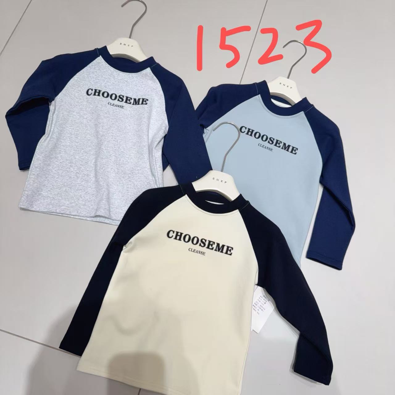 F111班纳儿童新款春秋长袖T恤C字母1523