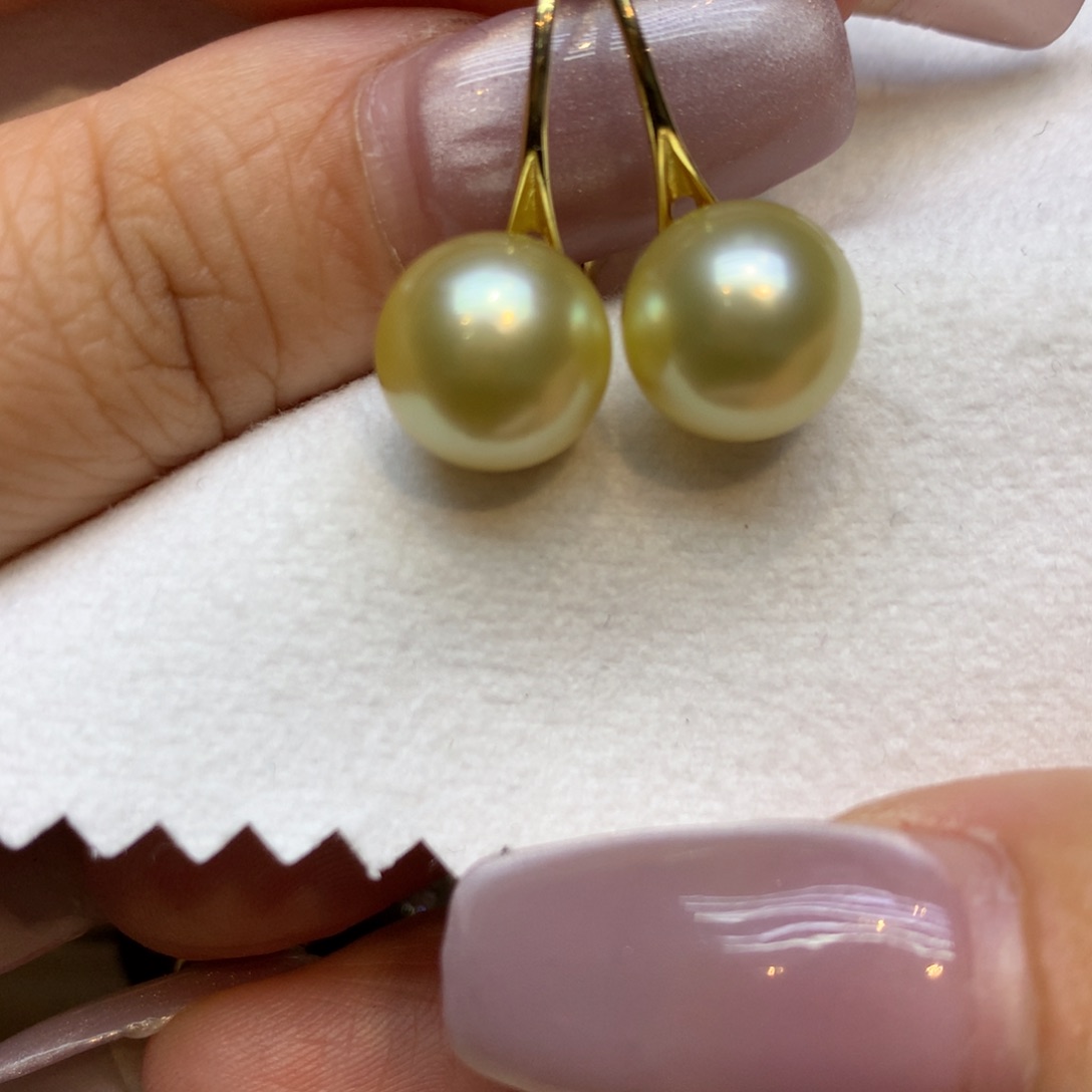 银S925镶嵌耳饰海水珍珠