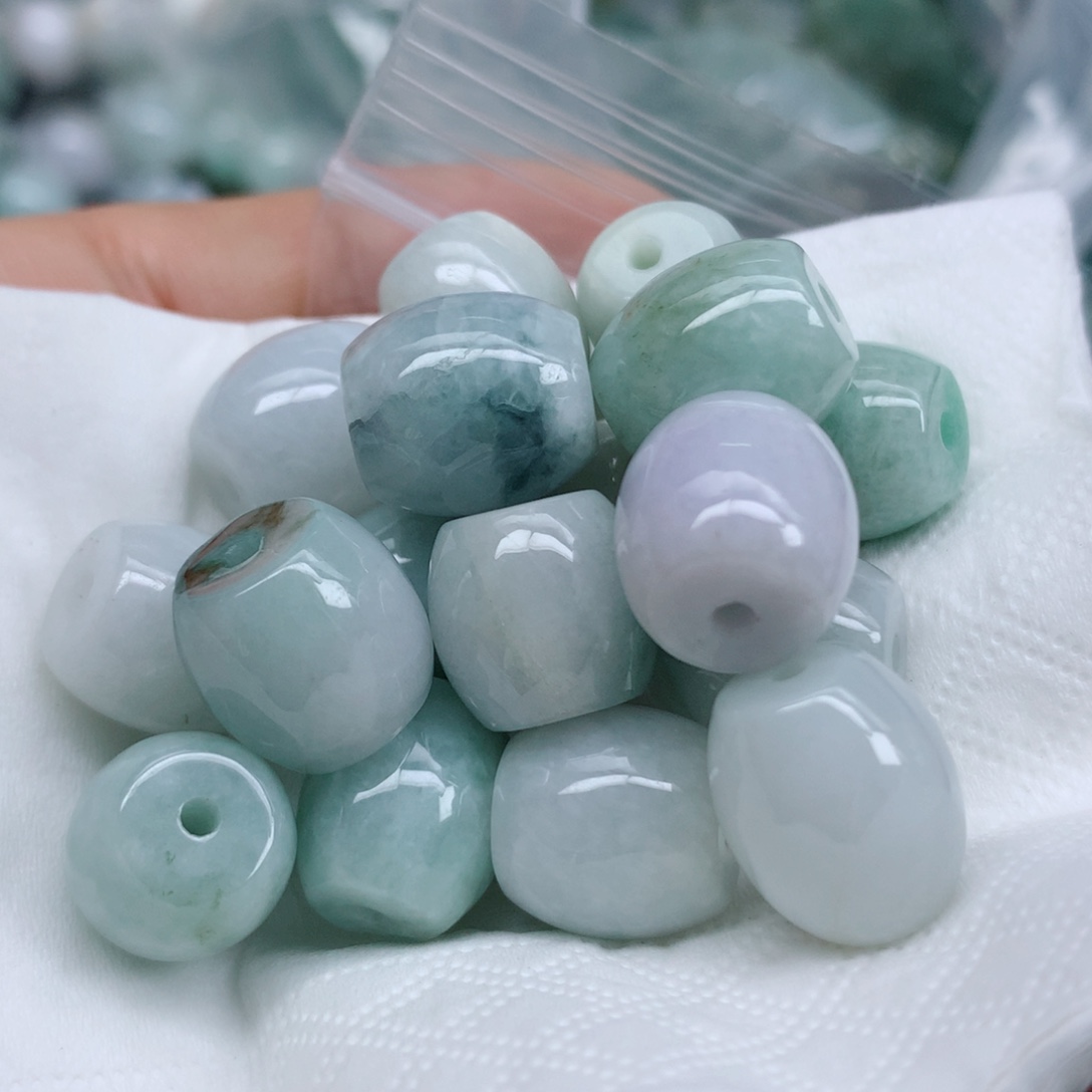 翡翠未镶嵌项链翡翠珠子批发